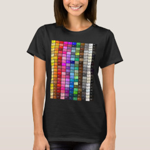 Hex-codes in kleurengrafiek t-shirt