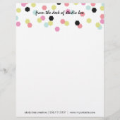 Hex Confetti Letterhead Briefhoofd Sjabloon (Voorkant)