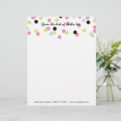 Hex Confetti Letterhead Briefhoofd Sjabloon (Staand voorkant)
