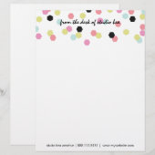 Hex Confetti Letterhead Briefhoofd Sjabloon (Voorkant / Achterkant)