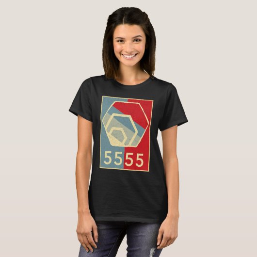 HEX Crypto by Richard Heart  5555 Days HEX Staking T-shirt (Voorkant volledig)
