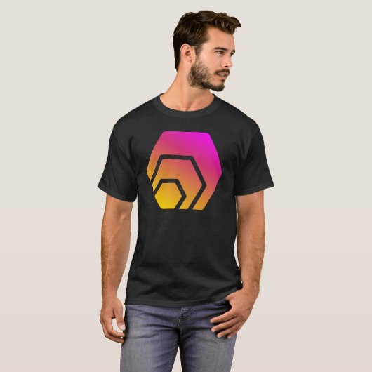 Hex Crypto Cryptocurrency Blockchain Coin Logo T-shirt (Voorkant volledig)