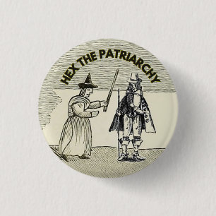 Hex de patriarchaat leuke feminisme button badge