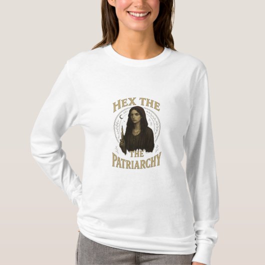 Hex de patriarchale maatschappij – Wiccan heks ill T-shirt (Voorkant)
