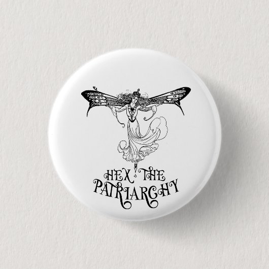 Hex De Patriarchie Heks Ronde Button 3,2 Cm (Voorkant)