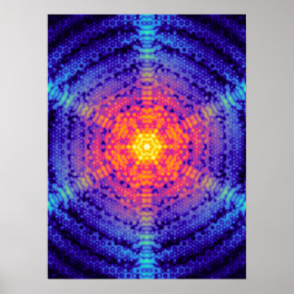 Hex Diffractie Poster