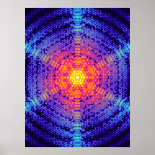 Hex Diffractie Poster (Voorkant)