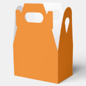 Hex #F17F17, Pumpkin Oranje Favor Box Bedankdoosjes (Geopend)