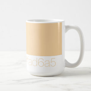 Hex FAD6A5 Warme Bleke Oranje Perzik Minimalistisc Koffiemok