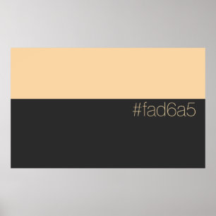 Hex FAD6A5 Warme Bleke Oranje Perzik Minimalistisc Poster