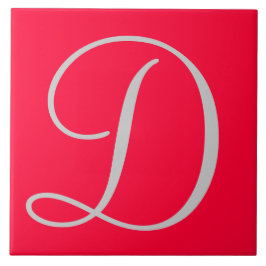 Hex ff0033 Kleurnummer Monogram keramische Tegel Tegeltje