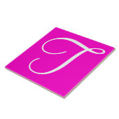 Hex ff00cc Colour Number Monogram keramische Tegel Tegeltje (Zijkant)