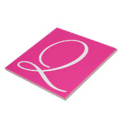 Hex ff3399 Kleurnummer Monogram keramische Tegel Tegeltje (Zijkant)