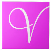 Hex ff33ff Colour Number Monogram Ceramic Tegel Tegeltje (Voorkant)