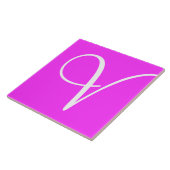 Hex ff33ff Colour Number Monogram Ceramic Tegel Tegeltje (Zijkant)