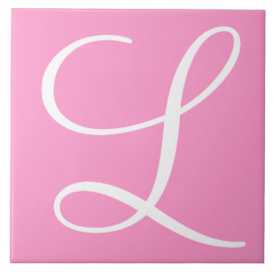 Hex ff99cc Colour Number Monogram keramische Tegel Tegeltje