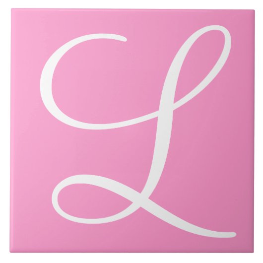 Hex ff99cc Colour Number Monogram keramische Tegel Tegeltje (Voorkant)