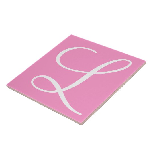 Hex ff99cc Colour Number Monogram keramische Tegel Tegeltje (Zijkant)