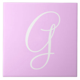 Hex ffccff Kleurenaantal Monogram Keramische Tegel Tegeltje