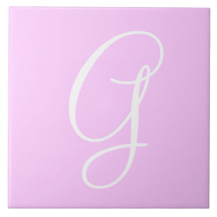 Hex ffccff Kleurenaantal Monogram Keramische Tegel Tegeltje