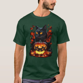 Hex, het Halloween zwarte kat T-shirt