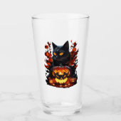Hex, het Halloween zwarte kat T-shirt Glas (Voorkant)