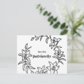Hex het patriarchaat - Lily Flower Briefkaart (Staand voorkant)