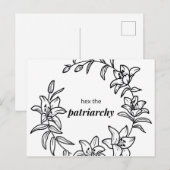 Hex het patriarchaat - Lily Flower Briefkaart (Voorkant / Achterkant)