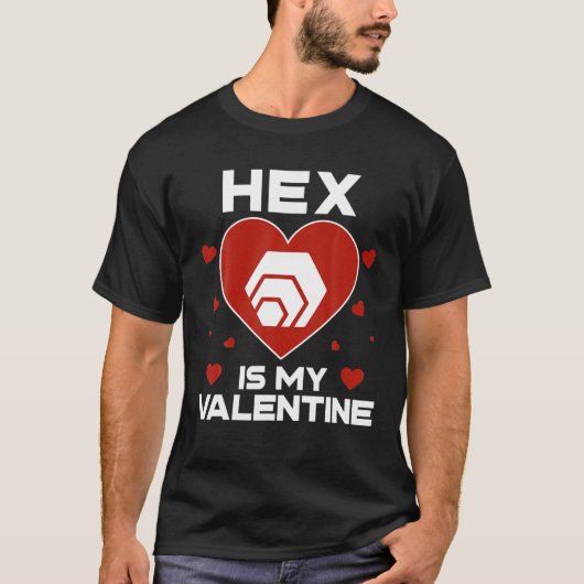 HEX is mijn Valentijn-munt naar het motorencrypto- T-shirt (Voorkant)