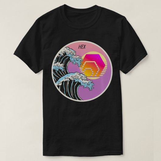 HEX Japanese Art Wave Crypto Cryptocurrency Logo  T-shirt (Design voorkant)