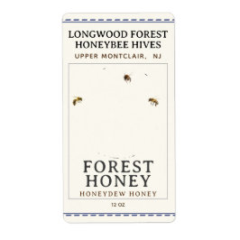 Hex Label Bijen en Lavendel HONEY Label