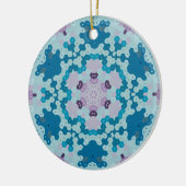Hex Mandala Blauw en Paarse Keramisch Ornament (Links)
