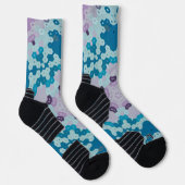 Hex Mandala Blauw en Paarse Sokken (Rechts)