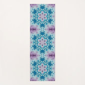 Hex Mandala Blauw en Paarse Yogamat (Voorkant)