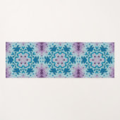 Hex Mandala Blauw en Paarse Yogamat (Voorkant (horizontaal))