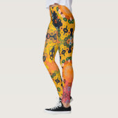 Hex Mandala Geel en Sinaasappel Leggings (Links)