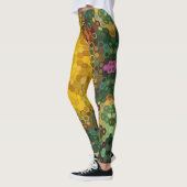 Hex Mandala Geel Groen en Sinaasappel Leggings (Links)