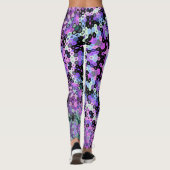 Hex Mandala Paarse roze en blauw Leggings (Achterkant)