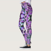 Hex Mandala Paarse roze en blauw Leggings (Links)