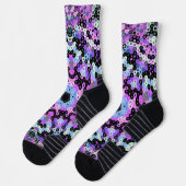 Hex Mandala Paarse roze en blauw Sokken (Links)