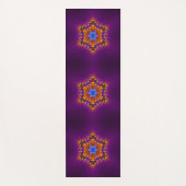 Hex Mandala Paarse Sinaasappel en blauw Yogamat (Voorkant)