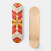 Hex Mandala Red and Yellow Persoonlijk Skateboard (Voorkant)