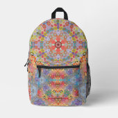 Hex Mandala Regenboog Bedrukte Rugzak (Voorkant)