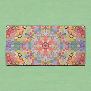 Hex Mandala Regenboog Bureaumat