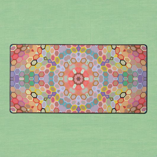 Hex Mandala Regenboog Bureaumat