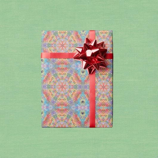 Hex Mandala Regenboog Cadeaupapier