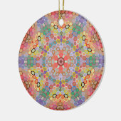 Hex Mandala Regenboog Keramisch Ornament (Links)