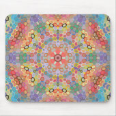 Hex Mandala Regenboog Muismat (Voorkant)