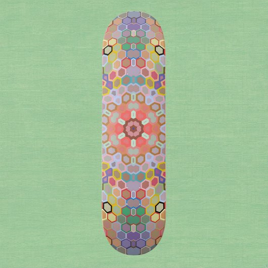 Hex Mandala Regenboog Persoonlijk Skateboard