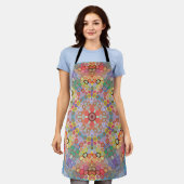 Hex Mandala Regenboog Schort (Gedragen)